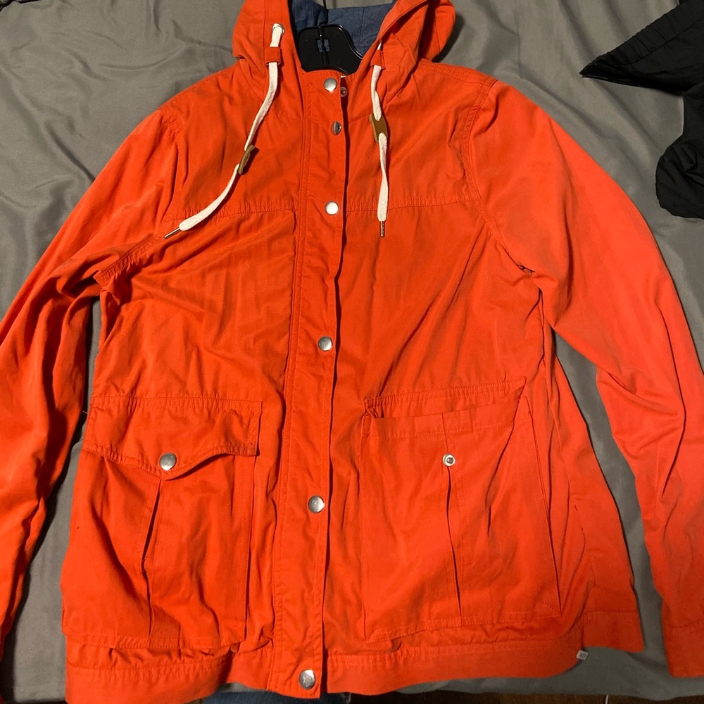 Orange/red jacket with hood